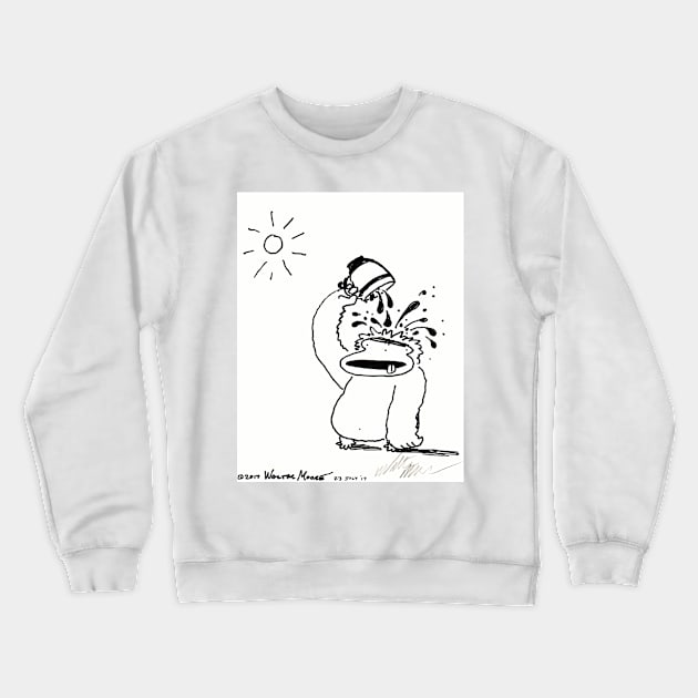 Ape Douses Self with Coffee Crewneck Sweatshirt by WalterMoore